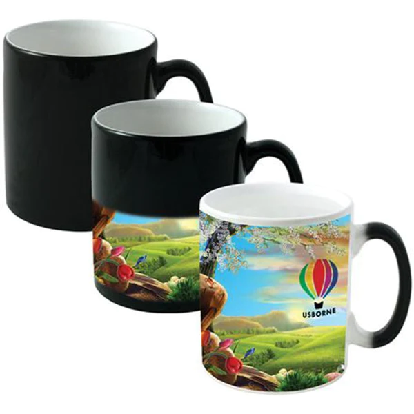 Black Sublimation Heat Press Change Color Mugs